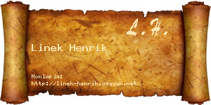 Linek Henrik névjegykártya